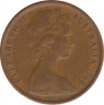 Монета. Австралия. 1 цент 1968 год. ав.