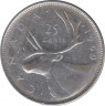 Монета. Канада. 25 центов 1960 год. ав.