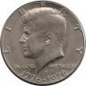 Аверс. Монета. США. 50 центов 1976 год. Монетный двор D. 200 лет независимости.