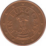 Монета. Австрия. 1 цент 2011 год. ав.
