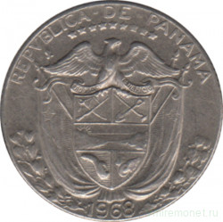 Монета. Панама. 1/10 бальбоа 1968 год.