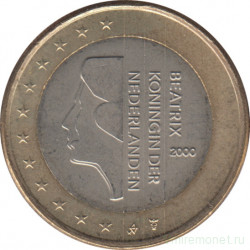 Монета. Нидерланды. 1 евро 2000 год.