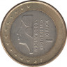 Монета. Нидерланды. 1 евро 2000 год. ав.