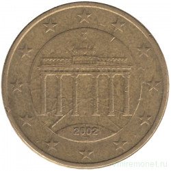 Монета. Германия. 50 центов 2002 год. (D).