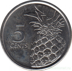 Монета. Багамские острова. 5 центов 2015 год.