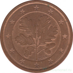 Монета. Германия. 2 цента 2004 год. (J).