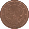 Монета. Германия. 2 цента 2004 год. (J). ав.