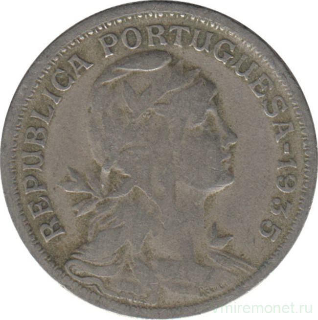 Монета. Португалия. 50 сентаво 1935 год.