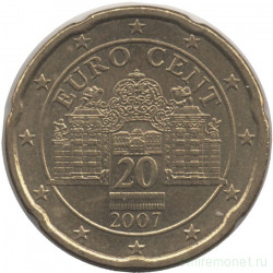 Монета. Австрия. 20 центов 2007 год. 