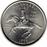 Монета. США. 25 центов 1999 год. Штат № 1 Делавэр. 