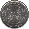 Монета. Сингапур. 10 центов 2013 год. ав.