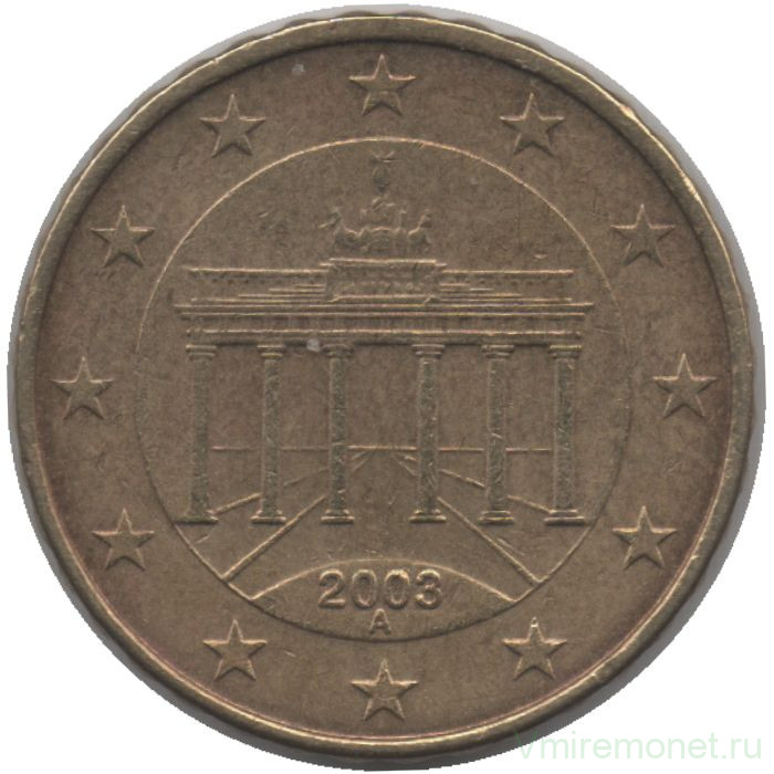 Монета. Германия. 10 центов 2003 год. (A).