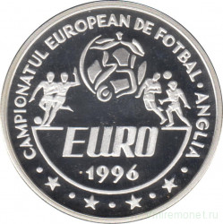 Монета. Румыния. 100 лей 1996 год. Чемпионат Европы по футболу 1996.