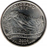 Монета. США. 25 центов 2006 год. Штат № 38 Колорадо.
