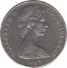 Монета. Острова Кука. 50 центов 1983 год. ав.