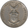 Монета. Филиппины. 5 сентаво 1944 год. Без отметки монетного двора. ав.