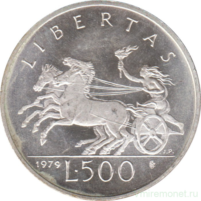 Монета. Сан-Марино. 500 лир 1979 год. Свобода.