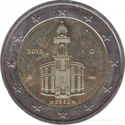 Монета. Германия. 2 евро 2015 год. Гессен (G).