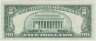 Банкнота. США. 5 долларов 1969 год. B. Тип 450а. рев.