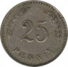 Монета. Финляндия. 25 пенни 1938 год.
