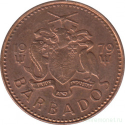 Монета. Барбадос. 1 цент 1979 год.