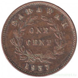 Монета. Саравак. 1 цент 1937 год.