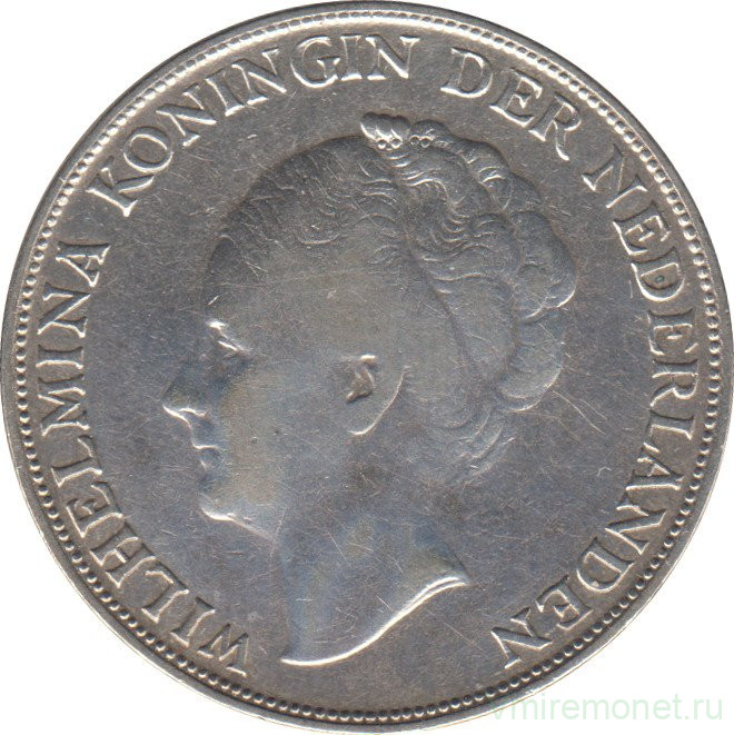 Монета. Кюрасао (Нидерландские Антилы). 1 гульден 1944 год.