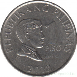 Монета. Филиппины. 1 песо 2012 год.