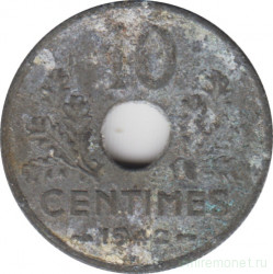 Монета. Франция. 10 сантимов 1942 год. Правительство Виши.