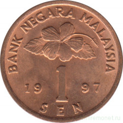 Монета. Малайзия. 1 сен 1997 год.