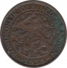 Монета. Нидерланды. 1 цент 1939 год. ав.