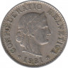  Монета. Швейцария. 5 раппенов 1931 год. ав.