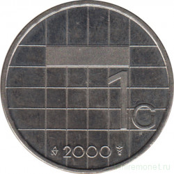 Монета. Нидерланды. 1 гульден 2000 год.