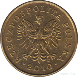 Монета. Польша. 2 гроша 2010 год.