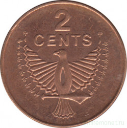Монета. Соломоновы острова. 2 цента 1996 год.