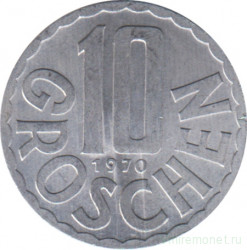 Монета. Австрия. 10 грошей 1970 год.