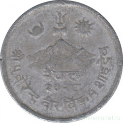Монета. Непал. 5 пайс 1971 (2028) год. Новый тип.