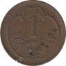 Монета. Австро-Венгерская империя. 1 геллер 1895 год.