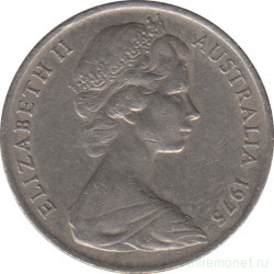 Монета. Австралия. 10 центов 1975 год.