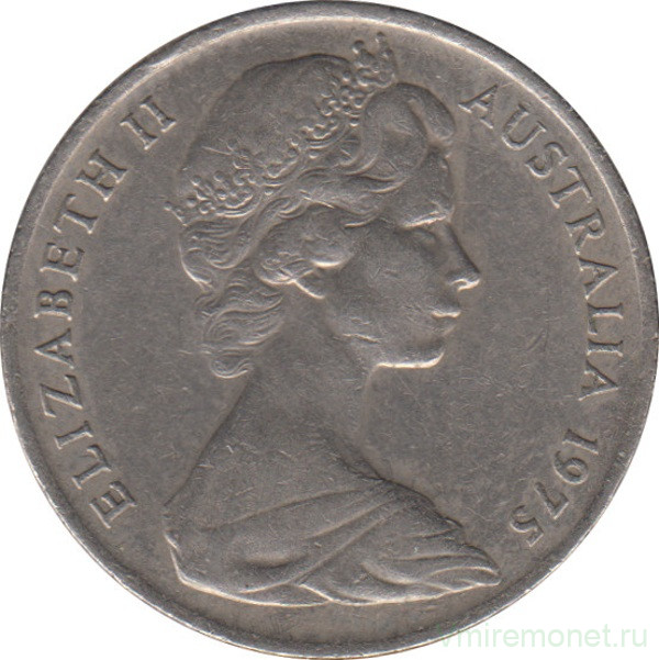 Монета. Австралия. 10 центов 1975 год.