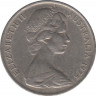 Монета. Австралия. 10 центов 1975 год. ав.