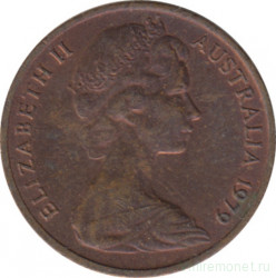 Монета. Австралия. 1 цент 1979 год.