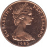 Монета. Новая Зеландия. 2 цента 1983 год. ав.