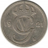 Монета. Швеция. 50 эре 1921 год.