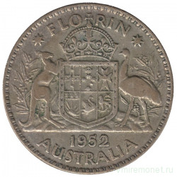 Монета. Австралия. 1 флорин (2 шиллинга) 1952 год.