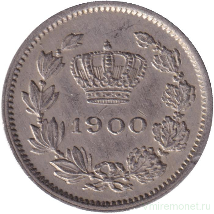 Монета. Румыния. 5 бань 1900 год.