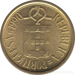 Монета. Португалия. 5 эскудо 1990 год.