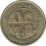 Монета. Исландия. 50 крон 1992 год. ав.