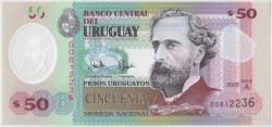 Банкнота. Уругвай. 50 песо 2020 год. Тип W102 (1).