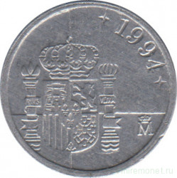 Монета. Испания. 1 песета 1994 год.
